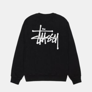 Basic Stussy Black Crew Pigment Dyed