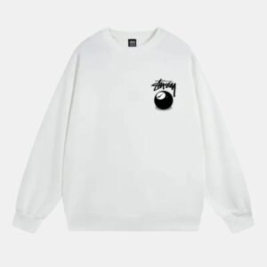 Nike X Stussy 8 Ball Crew White