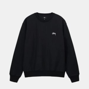 Overdyed Stock Logo Black Crew