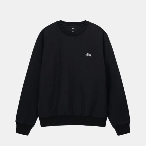 Overdyed Stock Logo Black Crew
