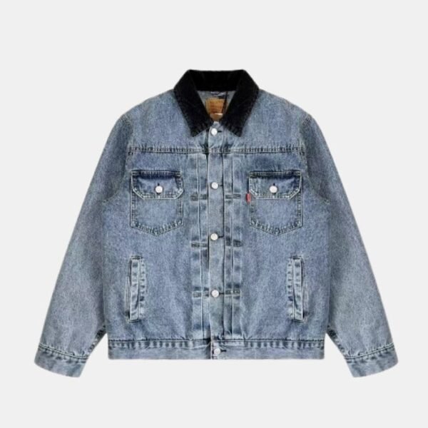Stussy X Levi Embossed Denim Jacket